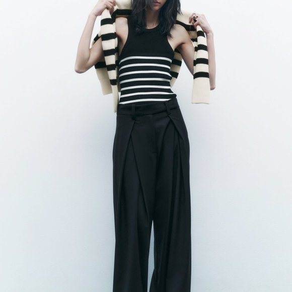 Zara SLEEVELESS STRIPED KNIT TOP(7) - Picture 3 of 8